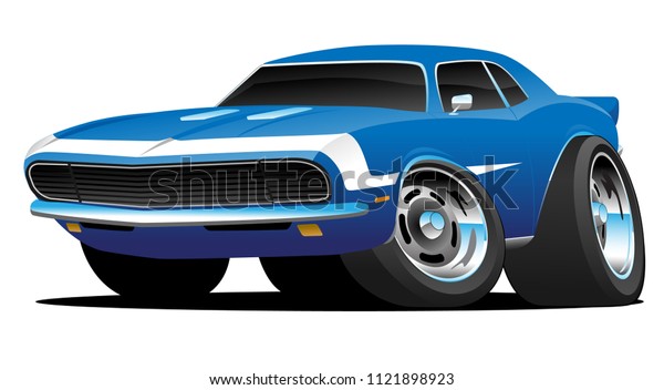 Classic Sixties Style American Muscle Car Stock Vector (Royalty Free ...