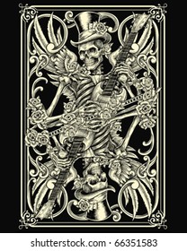 Classic Skeleton Playing Card