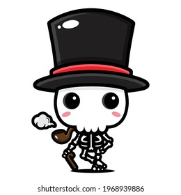 classic skull character vector design