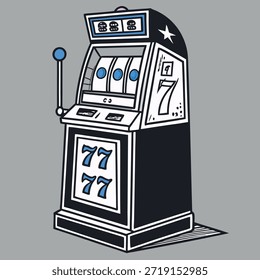 Classic Slot Machine Vector Illustration