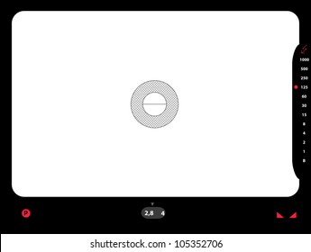 Classic SLR viewfinder, with free space for your pics, vector