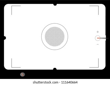 Classic SLR viewfinder, with free space for your pics, vector