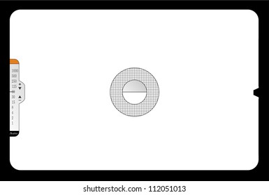 Classic SLR viewfinder, with free space for your pics, vector