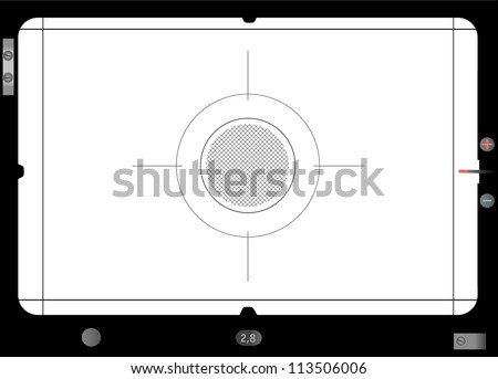 Classic SLR viewfinder, with free space for your pics, vector