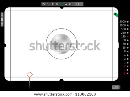 Classic SLR viewfinder, with free space for your pics, vector