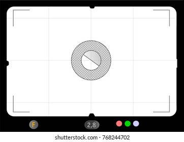 Classic SLR viewfinder w. focusing screen,free space for your pics, vector 