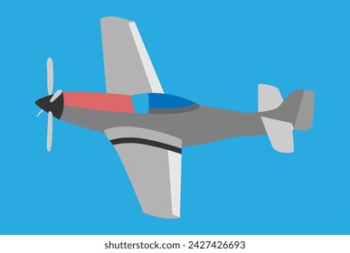 Classic small plane flying and crossing the skies.
