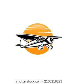 Classic Small Plane Illustration Vector