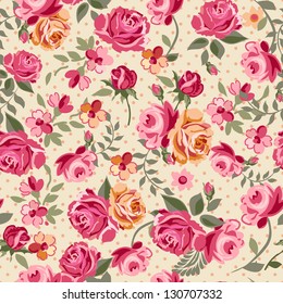 Classic small rose seamless background