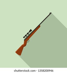 Classic sniper rifle icon. Flat illustration of classic sniper rifle vector icon for web design
