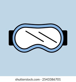 Klassische Snowboard Skibrille, Vektorsymbol. Winterzeichen. Graph-Symbol für Reise-und Tourismus-Website und Apps Design, Logo, App, UI