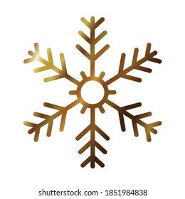 icono clásico de copo de nieve sobre fondo blanco, estilo de gradiente, ilustración vectorial