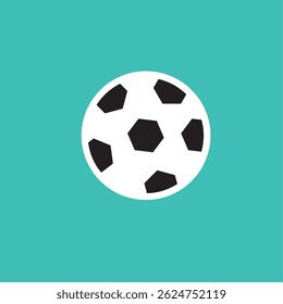 Icono de balón de fútbol clásico. Ilustración vectorial