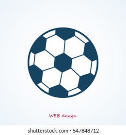 classic soccer ball icon, vector best flat icon, EPS