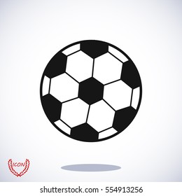 classic soccer ball icon, vector best flat icon, EPS

