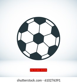 classic soccer ball icon, vector best flat icon, EPS

