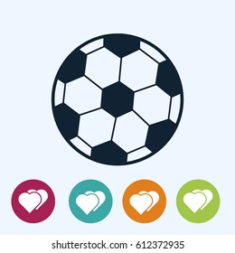 classic soccer ball icon, vector best flat icon, EPS