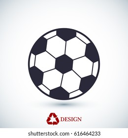 classic soccer ball icon, vector best flat icon, EPS

