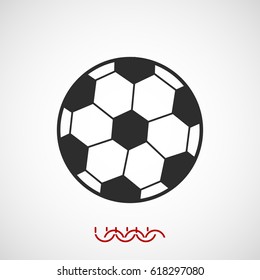 classic soccer ball icon, vector best flat icon, EPS

