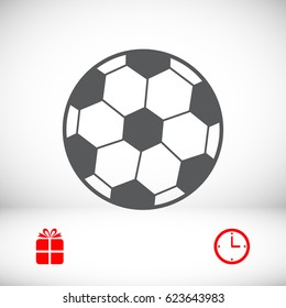 classic soccer ball icon, vector best flat icon, EPS