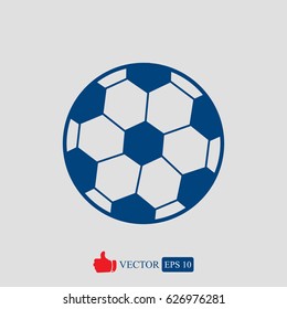 classic soccer ball icon, vector best flat icon, EPS

