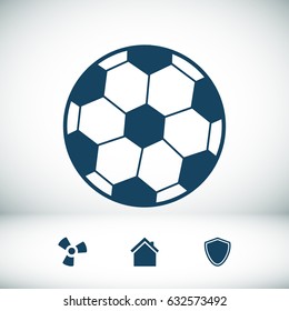 classic soccer ball icon, vector best flat icon, EPS

