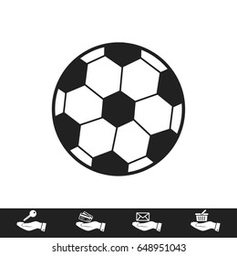 classic soccer ball icon, vector best flat icon, EPS

