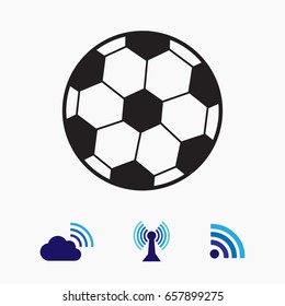 classic soccer ball icon, vector best flat icon, EPS

