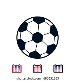 classic soccer ball icon, vector best flat icon, EPS