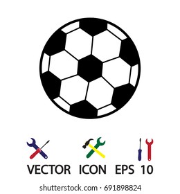 classic soccer ball icon, vector best flat icon, EPS