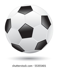 Classic soccer ball isolated on the white background