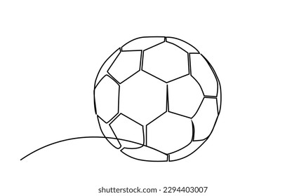 classic soccer ball object line art