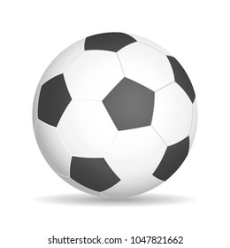 Classic soccer ball on white background