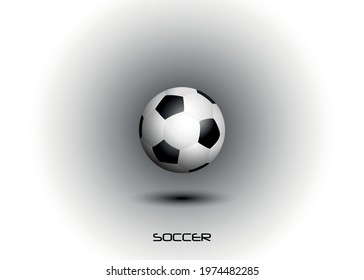 Classic soccer ball. Vector graphics