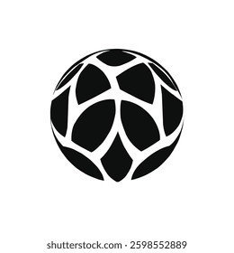 Classic Soccer Ball Vector Icon: Black and White Geometric Design for Sports and Athletics