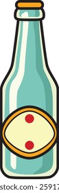 Classic soda bottle icon, perfect for beverage, refreshment, or vintage-themed designs. A refreshing, nostalgic touch for drink-related branding.