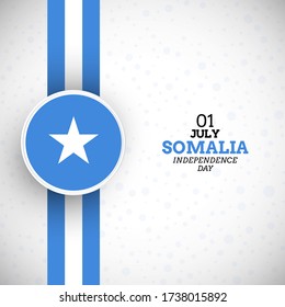 Ilustración clásica del Día de la Independencia de Somalia con el único fondo del vector del pabellón de Somalia