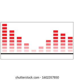 Classic sound waves vector illustration design template
