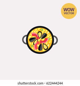 Classic Spanish dish paella icon