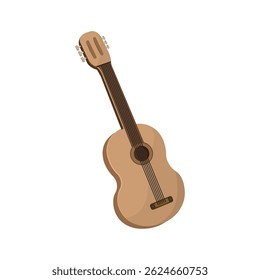 Classic Spanish guitar flat. Vector illustration