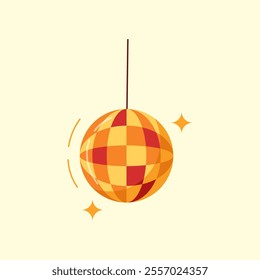 Classic Sparkling Disco Ball Illustration