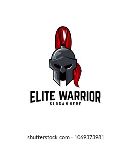 Classic Sparta warrior helmet logo, Elite Warrior logo template designs