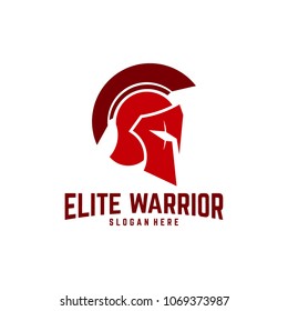 Classic Sparta warrior helmet logo, Elite Warrior logo template designs