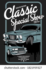 classic special show, super classic car illustration