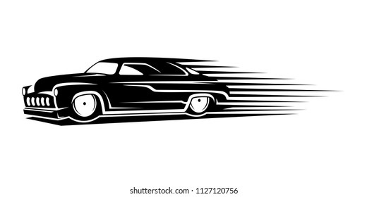 Classic Speed Lowrider Retro Car