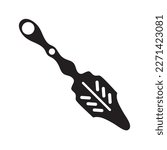 A classic spoon for placing sugar over absinthe. Vector illustration