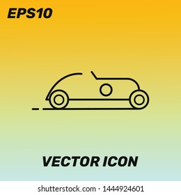 Classic sport car vector icon illustration. Ui/Ux. Premium quality.