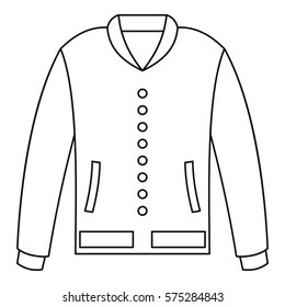 Classic sport jacket icon. Outline illustration of classic sport jacket vector icon for web