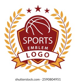 Classic Sports Emblem Logo Vector Illustration for Branding and Design