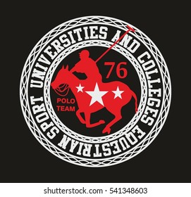 classic sports polo team vector art